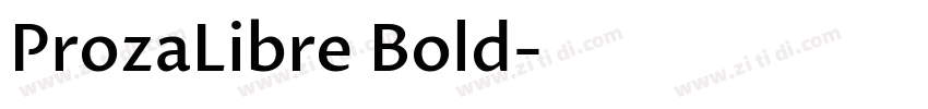ProzaLibre Bold字体转换